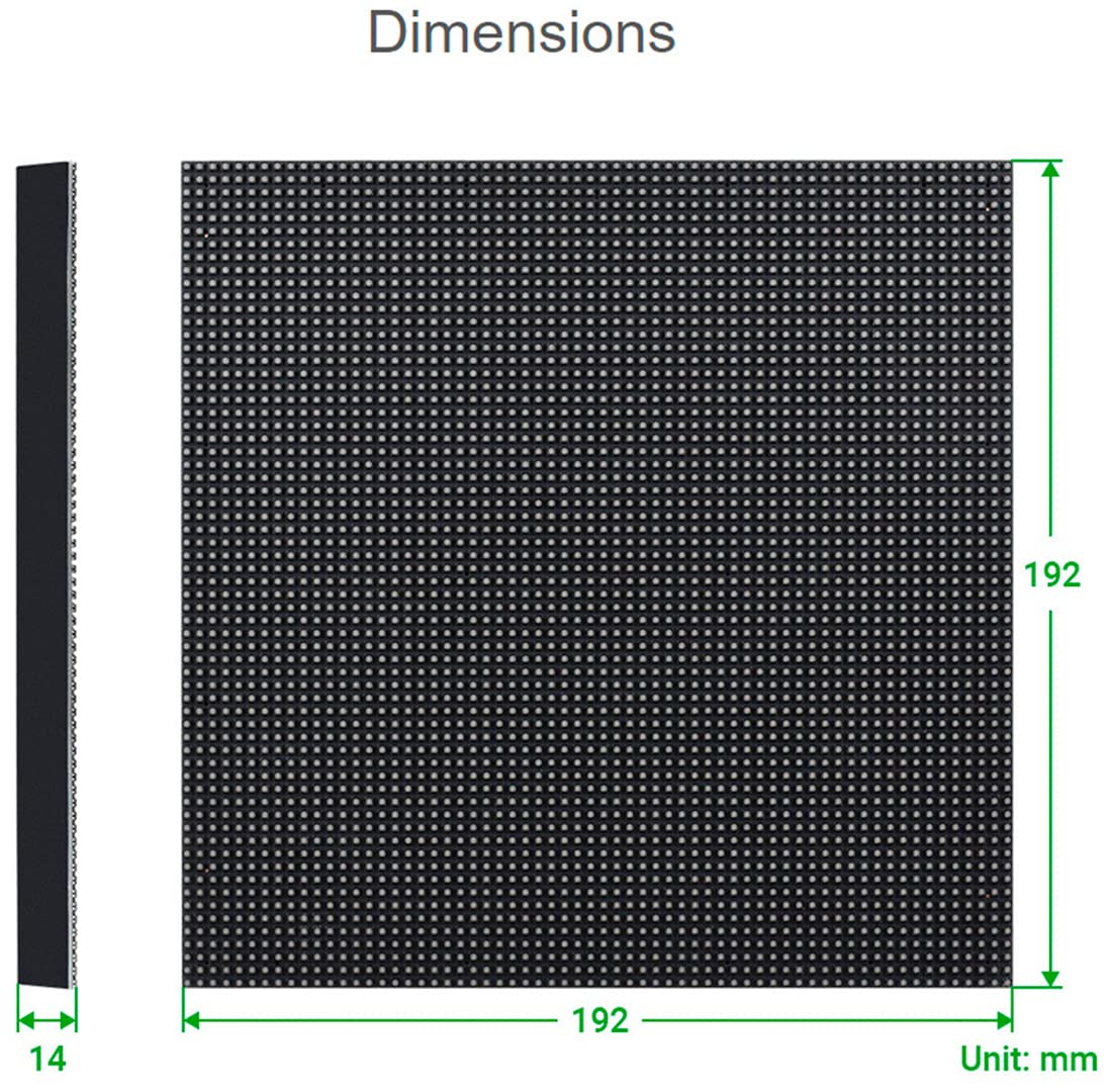 Amazon.com: waveshare 64x64 4096 Pixels RGB Full-Color LED Matrix